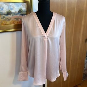 Ann Taylor Blush Pink work top silky